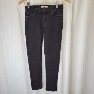 Levi Black 710 Super Skinny Girls Jeans Adjustable Waist, 12